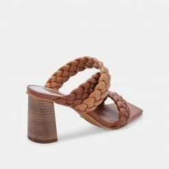 DOLCEVITA PARTHA HEELS BROWN MULTI STELLA SANDALS