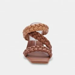 DOLCEVITA PARTHA HEELS BROWN MULTI STELLA SANDALS