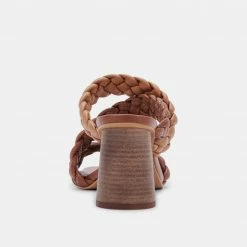 DOLCEVITA PARTHA HEELS BROWN MULTI STELLA SANDALS