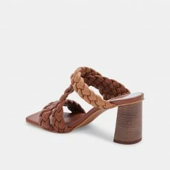 DOLCEVITA PARTHA HEELS BROWN MULTI STELLA SANDALS