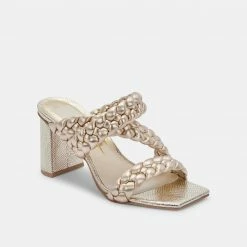 DOLCEVITA SANDALS PARTHA HEELS LIGHT GOLD STELLA