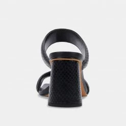 DOLCEVITA WIDE SIZING PASCOE WIDE HEELS BLACK EMBOSSED STELLA