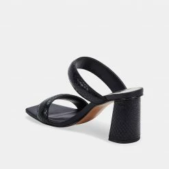 DOLCEVITA WIDE SIZING PASCOE WIDE HEELS BLACK EMBOSSED STELLA