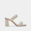 DOLCEVITA PASCOE HEELS IVORY EMBOSSED STELLA