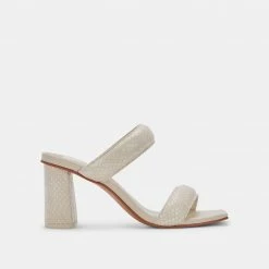 DOLCEVITA WIDE SIZING PASCOE WIDE HEELS IVORY EMBOSSED STELLA