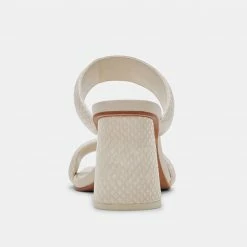 DOLCEVITA WIDE SIZING PASCOE WIDE HEELS IVORY EMBOSSED STELLA