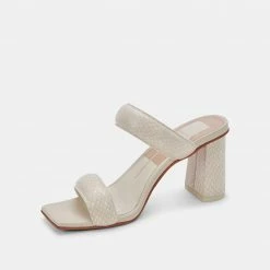 DOLCEVITA WIDE SIZING PASCOE WIDE HEELS IVORY EMBOSSED STELLA