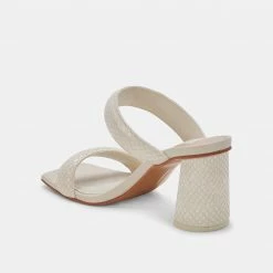 DOLCEVITA WIDE SIZING PASCOE WIDE HEELS IVORY EMBOSSED STELLA