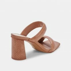 DOLCEVITA WIDE SIZING PASCOE WIDE HEELS LUGGAGE EMBOSSED STELLA