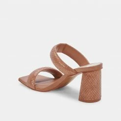 DOLCEVITA WIDE SIZING PASCOE WIDE HEELS LUGGAGE EMBOSSED STELLA