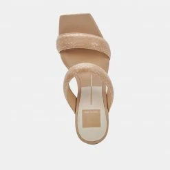 DOLCEVITA SANDALS PASCOE HEELS TAUPE EMBOSSED STELLA
