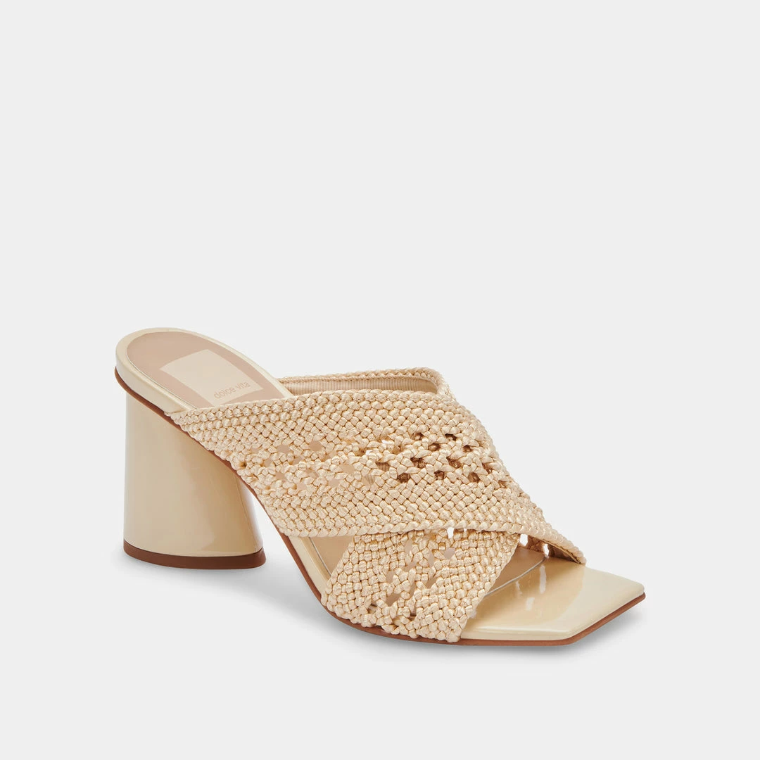 DOLCEVITA PATCH HEELS VANILLA WOVEN