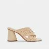 DOLCEVITA PATCH HEELS VANILLA WOVEN
