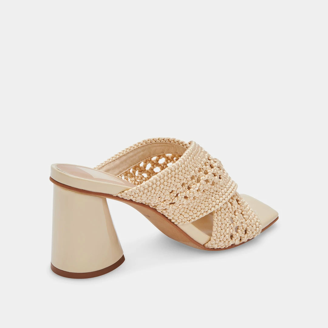 DOLCEVITA PATCH HEELS VANILLA WOVEN