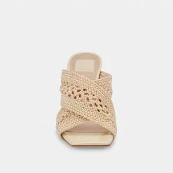 DOLCEVITA PATCH HEELS VANILLA WOVEN