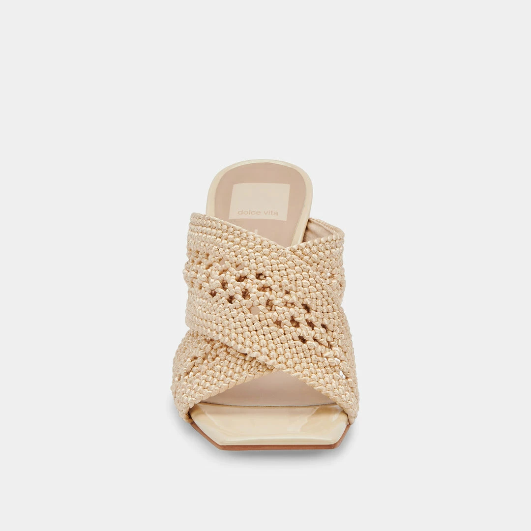 DOLCEVITA PATCH HEELS VANILLA WOVEN