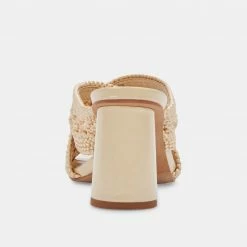 DOLCEVITA PATCH HEELS VANILLA WOVEN