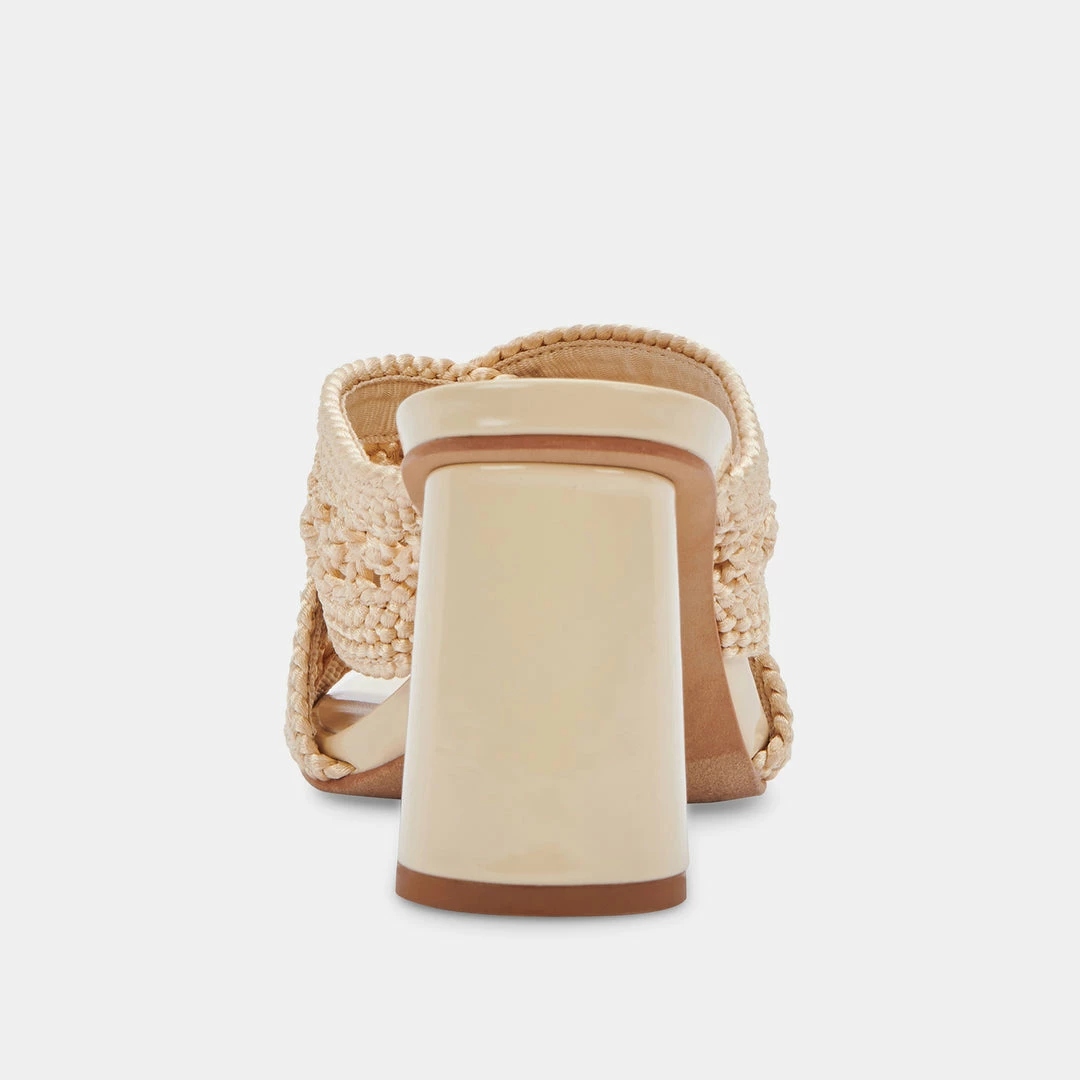 DOLCEVITA PATCH HEELS VANILLA WOVEN