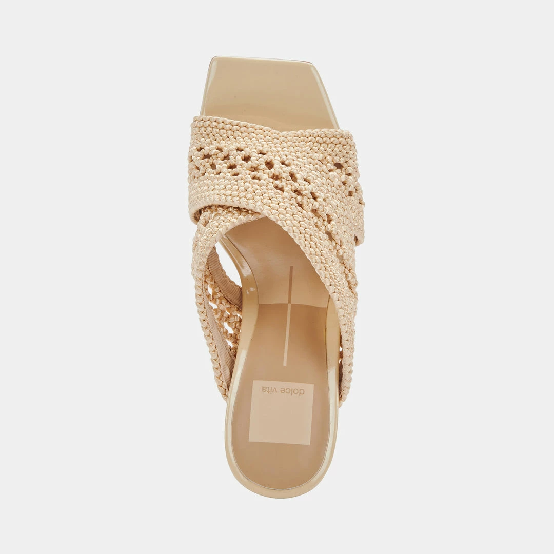 DOLCEVITA PATCH HEELS VANILLA WOVEN