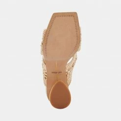 DOLCEVITA PATCH HEELS VANILLA WOVEN