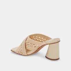 DOLCEVITA PATCH HEELS VANILLA WOVEN
