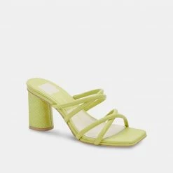 DOLCEVITA PATSI HEELS LIGHT GREEN LEATHER