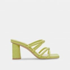 DOLCEVITA PATSI HEELS LIGHT GREEN LEATHER