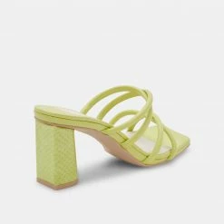 DOLCEVITA PATSI HEELS LIGHT GREEN LEATHER