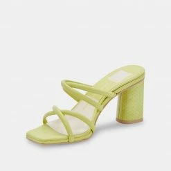 DOLCEVITA PATSI HEELS LIGHT GREEN LEATHER