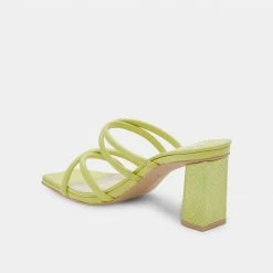 DOLCEVITA PATSI HEELS LIGHT GREEN LEATHER