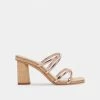 DOLCEVITA SANDALS PATSI HEELS ROSE GOLD METALLIC STELLA