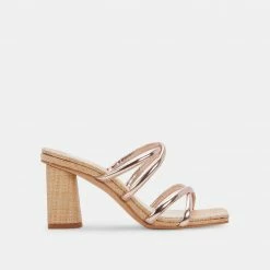 DOLCEVITA SANDALS PATSI HEELS ROSE GOLD METALLIC STELLA