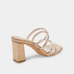 DOLCEVITA SANDALS PATSI HEELS ROSE GOLD METALLIC STELLA