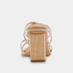 DOLCEVITA SANDALS PATSI HEELS ROSE GOLD METALLIC STELLA
