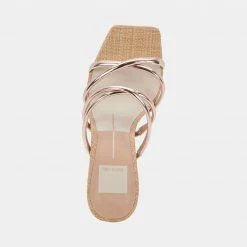 DOLCEVITA SANDALS PATSI HEELS ROSE GOLD METALLIC STELLA