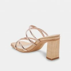 DOLCEVITA SANDALS PATSI HEELS ROSE GOLD METALLIC STELLA