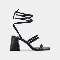 DOLCEVITA SANDALS PAXX HEELS BLACK STELLA