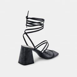 DOLCEVITA SANDALS PAXX HEELS BLACK STELLA