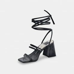 DOLCEVITA SANDALS PAXX HEELS BLACK STELLA