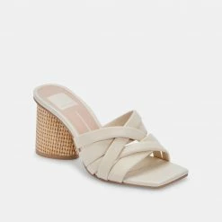 DOLCEVITA PAZLEE HEELS IVORY LEATHER
