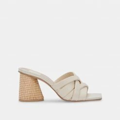 DOLCEVITA PAZLEE HEELS IVORY LEATHER