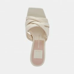 DOLCEVITA PAZLEE HEELS IVORY LEATHER