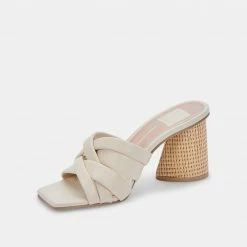 DOLCEVITA PAZLEE HEELS IVORY LEATHER