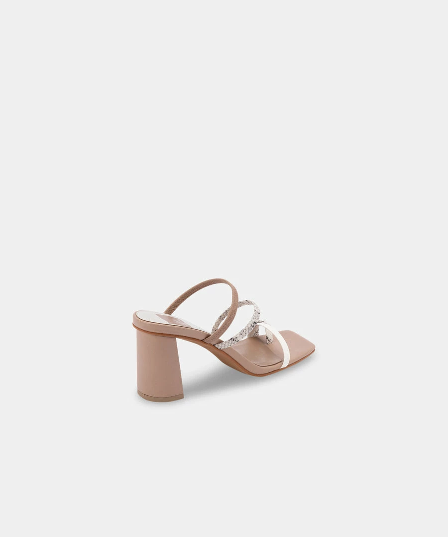 DOLCEVITA PRISMA HEELS BONE MULTI EMBOSSED STELLA