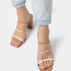 DOLCEVITA PRISMA HEELS BONE MULTI EMBOSSED STELLA