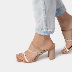 DOLCEVITA PRISMA HEELS BONE MULTI EMBOSSED STELLA