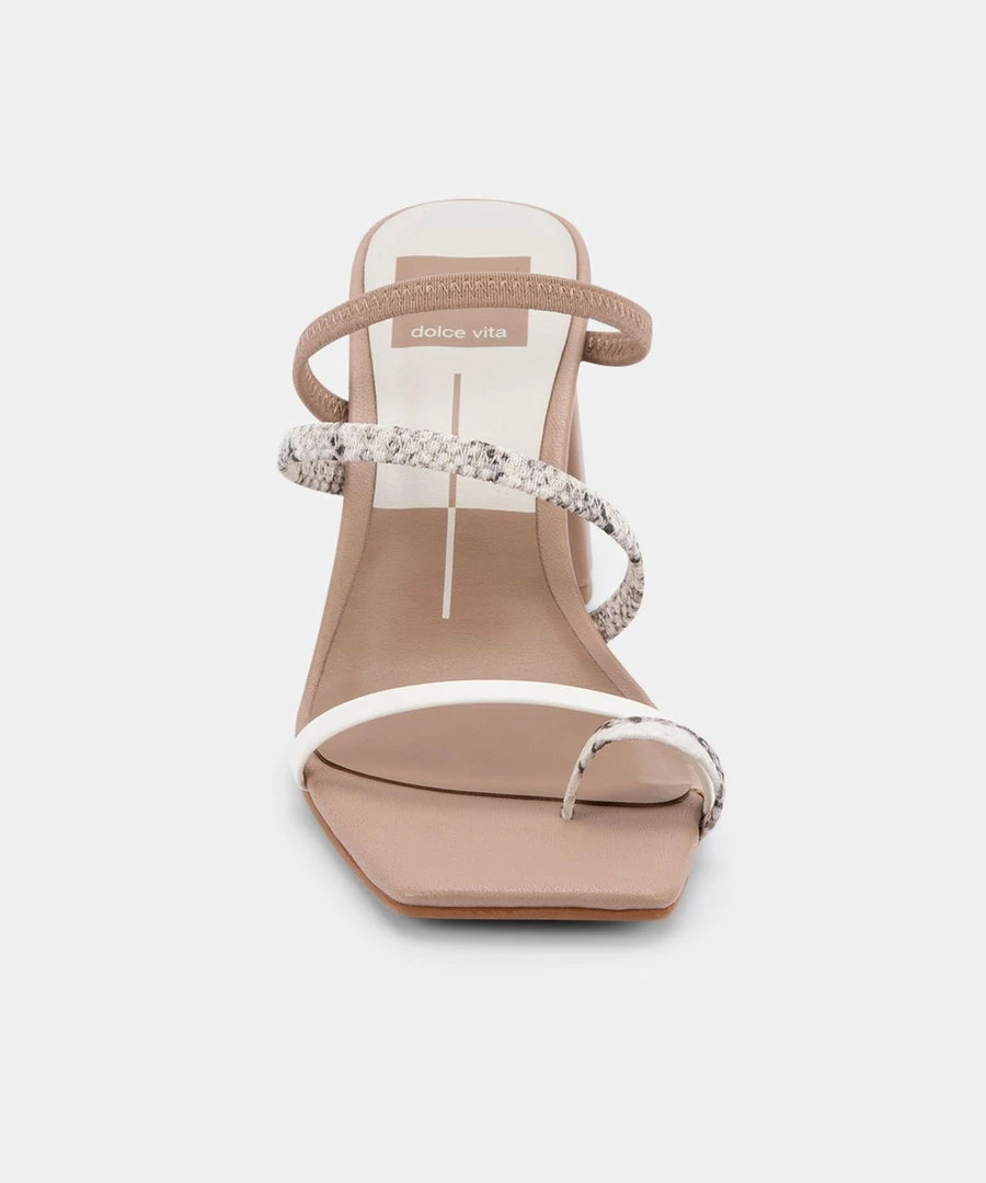 DOLCEVITA PRISMA HEELS BONE MULTI EMBOSSED STELLA