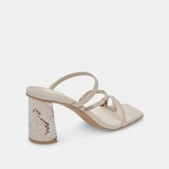 DOLCEVITA PRISMA HEELS IVORY MULTI STELLA SANDALS