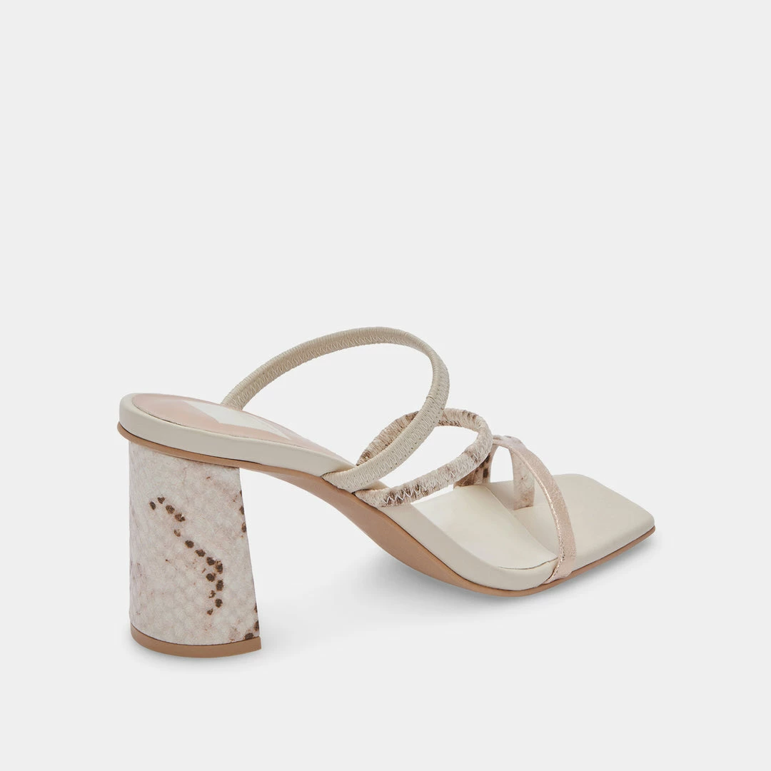 DOLCEVITA PRISMA HEELS IVORY MULTI STELLA SANDALS