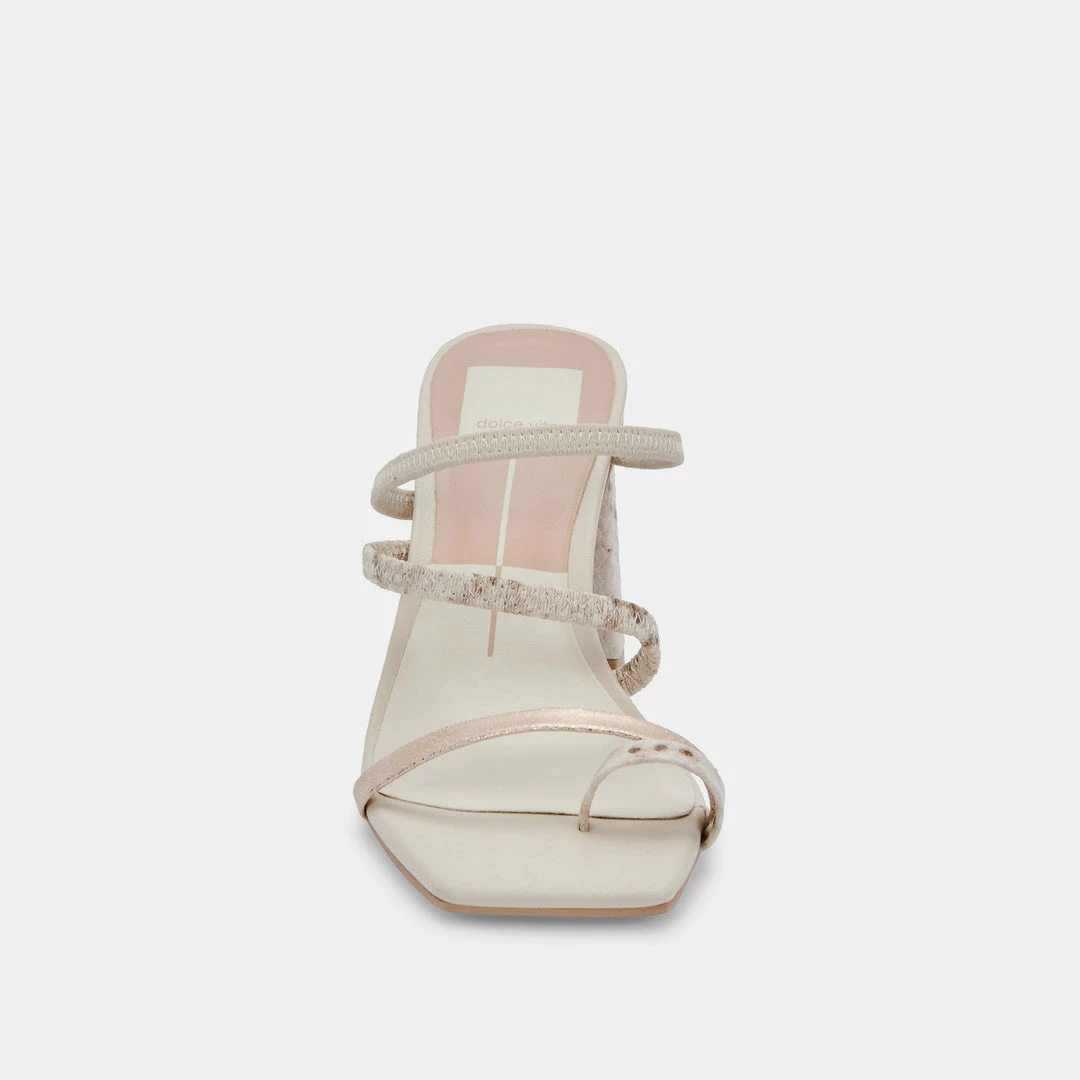 DOLCEVITA PRISMA HEELS IVORY MULTI STELLA SANDALS